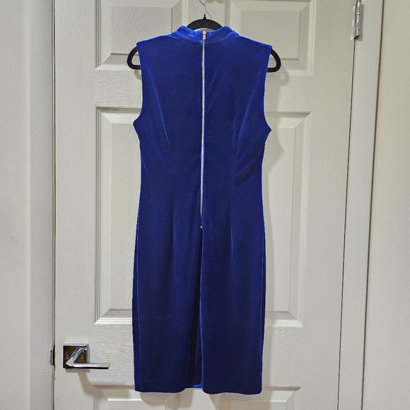 Blue Velvet Calvin Klein Cocktail Dress - Picture 2 of 3